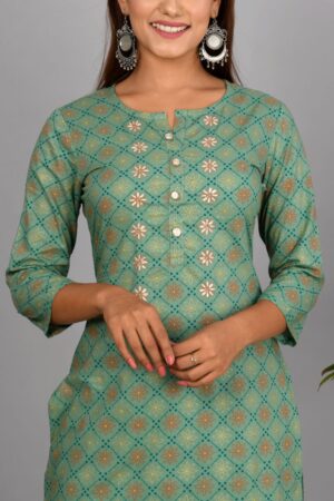 Beautiful outstanding Potli button kurti neck design - The Handmade Crafts