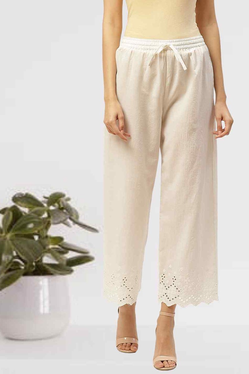 Cutwork Tulip Pants Beige  aksejahan